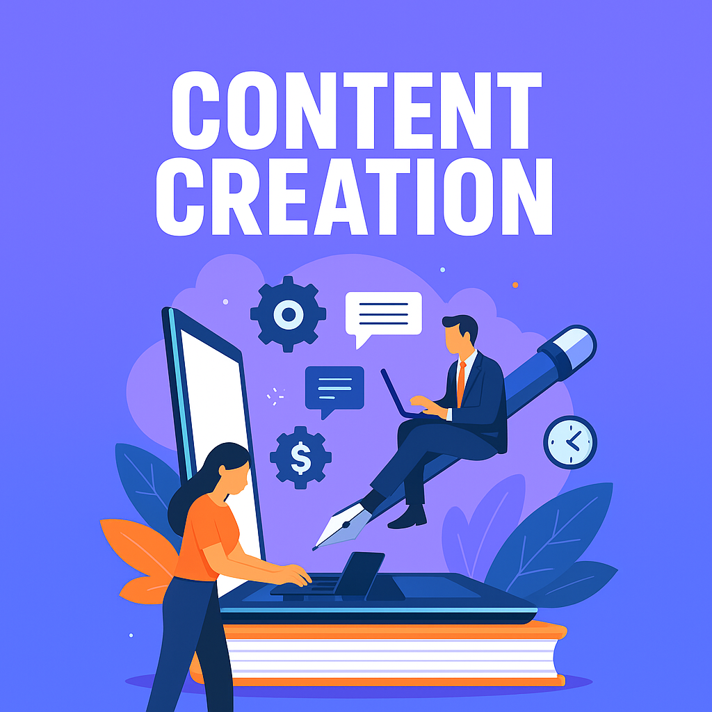 Content creation digital marketing vector